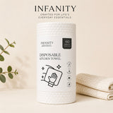 INFANITY Disposable Kitchen Towel 60 Sheets - Absorbent, Soft, Convenient, Reusable.