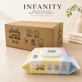 INFANITY Premium Baby Wet Wipes - 16 packs x 70 Sheets