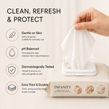 INFANITY Premium Adult Wipes 40 Sheets x 12 Packs - Soft, Gentle, Hypoallergenic, Moisturising, Fragrance-Free