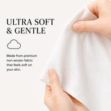 INFANITY Disposable Facial Towel 80 Sheets - 200mm x 200mm - Dry & Wet Use